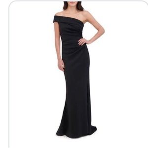 Eliza J Black One Shoulder Dress